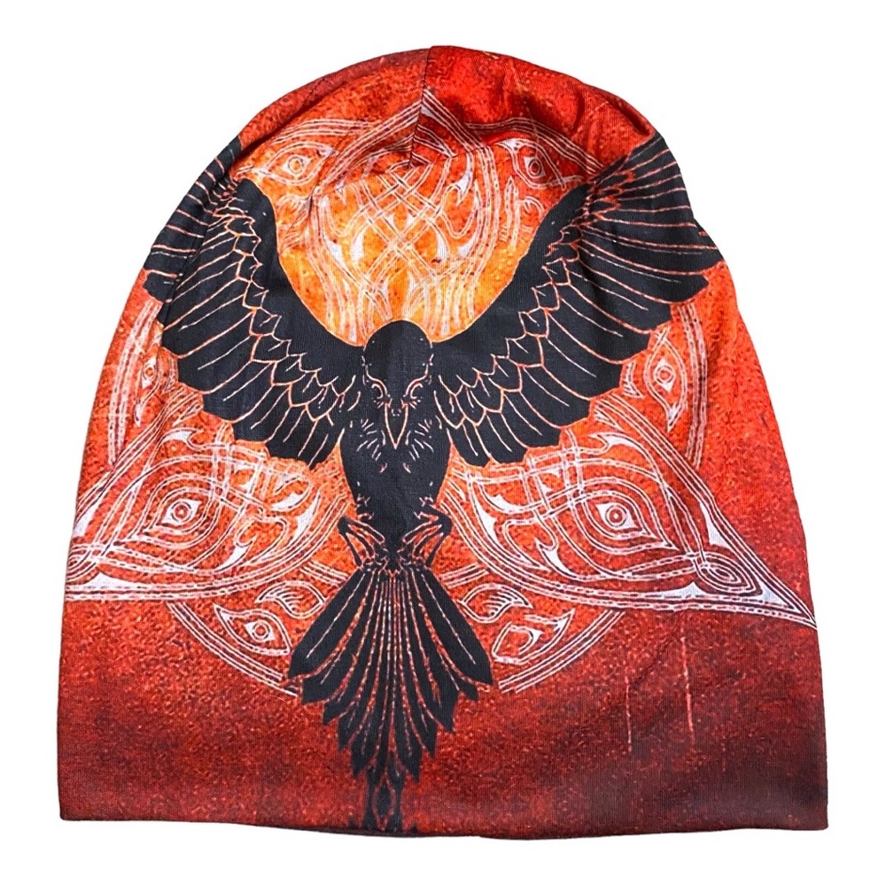 Raven Crow Bird Skull Cap OSFM